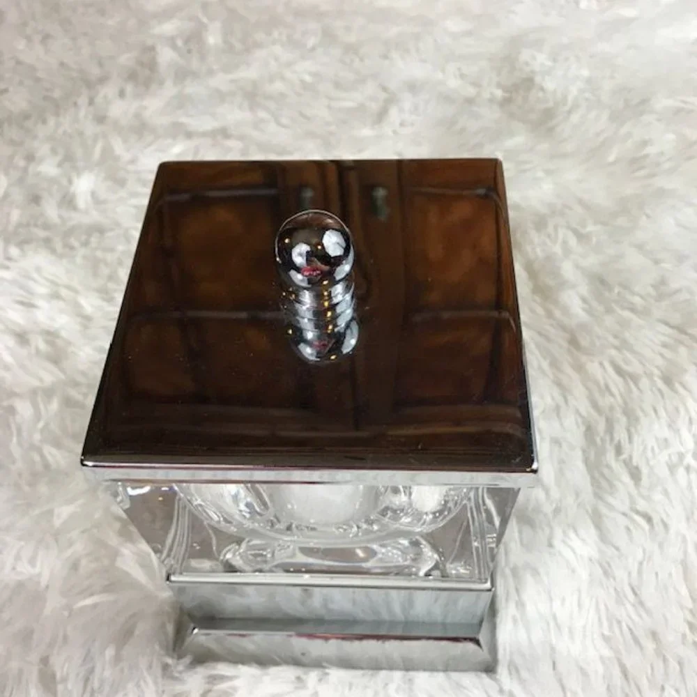 Springs Palace Finesse Swing Door Storage Unit + Soap Dish Lucite Metal Set